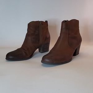 COPY - Franco Sarto Leather Ankle Booties Western